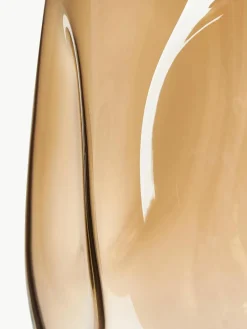 Westwing Collection Große mundgeblasene Glas-Vase Luster, H 35 cm