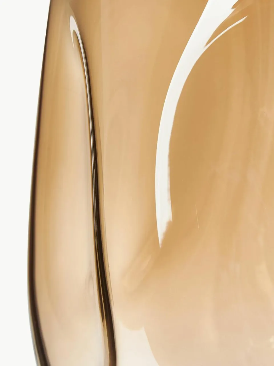 Westwing Collection Große mundgeblasene Glas-Vase Luster, H 35 cm