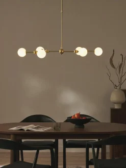 Westwing Collection Große Pendelleuchte Aurelia aus Opalglas