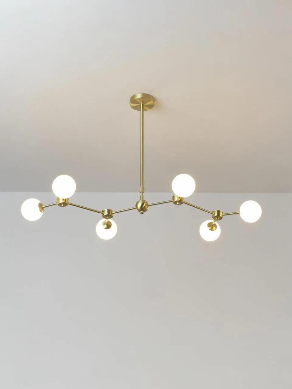 Westwing Collection Große Pendelleuchte Aurelia aus Opalglas