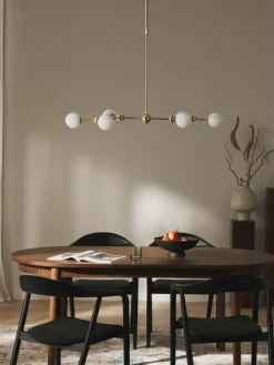Westwing Collection Große Pendelleuchte Aurelia aus Opalglas