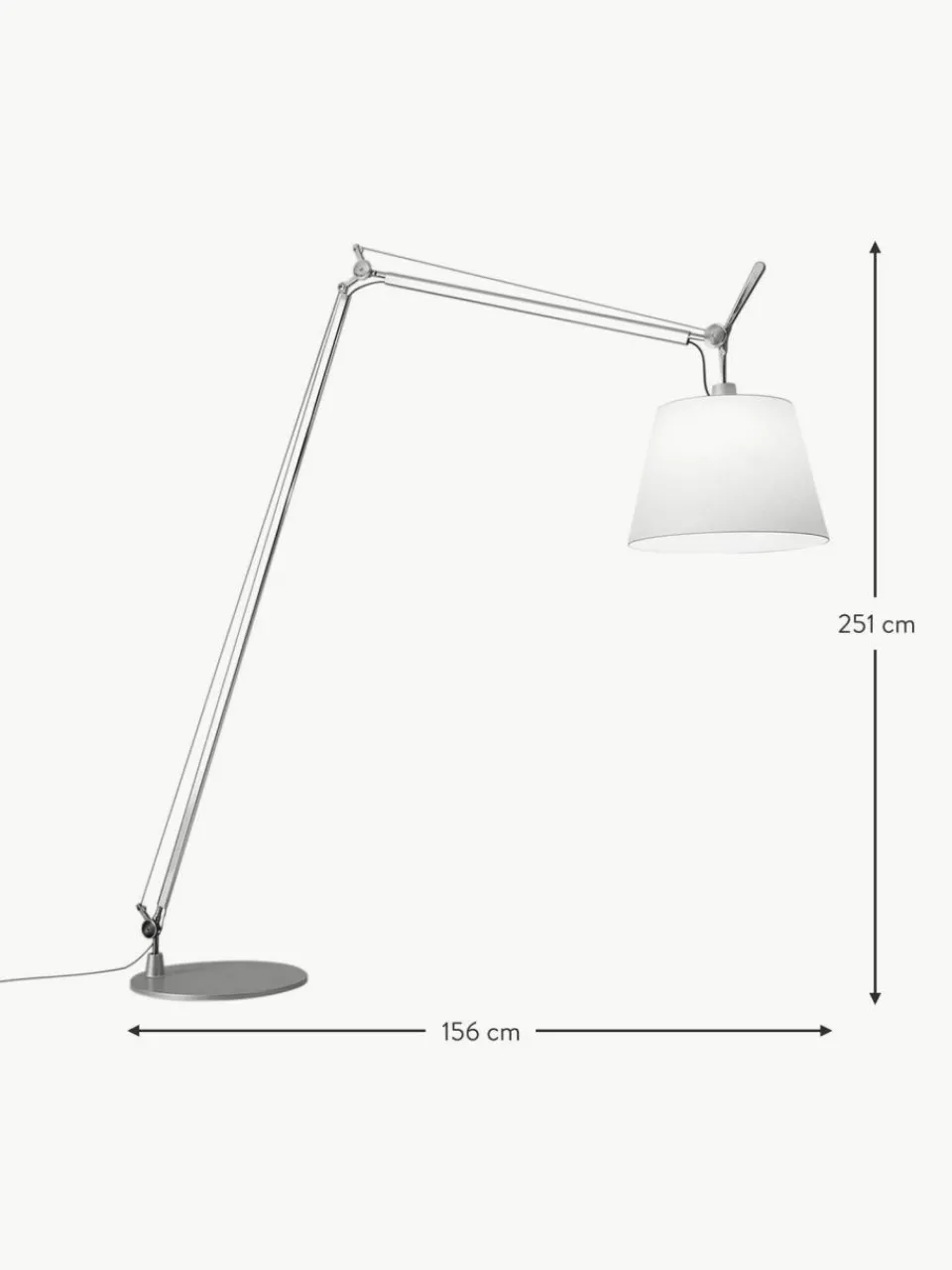 Artemide Große verstellbare Leselampe Tolomeo Maxi