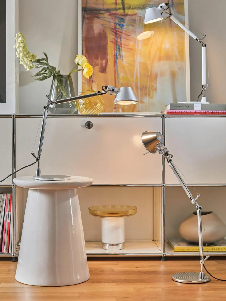 Artemide Große verstellbare Schreibtischlampe Tolomeo