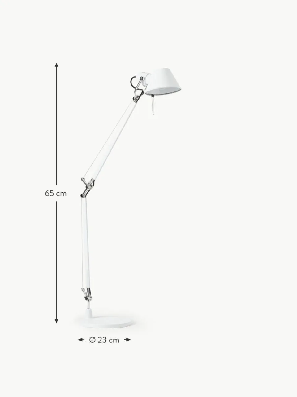 Artemide Große verstellbare Schreibtischlampe Tolomeo