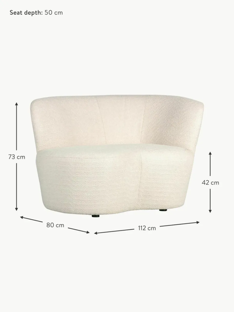 Westwing Großer Bouclé-Sessel Sibylla