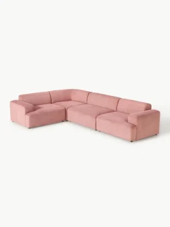 Westwing Collection Großes Ecksofa Melva (4-Sitzer) aus Cord