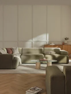Westwing Collection Großes Ecksofa Melva (4-Sitzer)