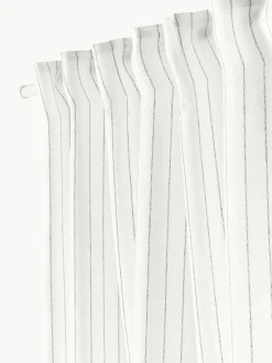 Westwing Collection Halbtransparente Gardine Birch mit Schlaufenband, 2 Stück