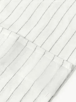 Westwing Collection Halbtransparente Gardine Birch mit Schlaufenband, 2 Stück