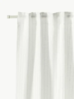 Westwing Collection Halbtransparente Gardine Birch mit Schlaufenband, 2 Stück