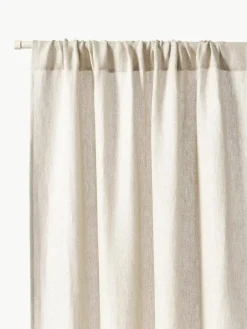 Westwing Collection Halbtransparente Gardine Harmony mit Tunnelsaum, 2 Stück