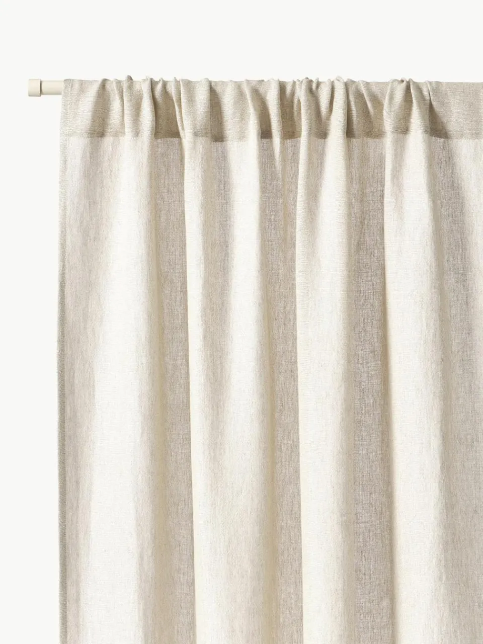 Westwing Collection Halbtransparente Gardine Harmony mit Tunnelsaum, 2 Stück