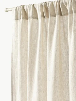 Westwing Collection Halbtransparente Gardine Harmony mit Tunnelsaum, 2 Stück