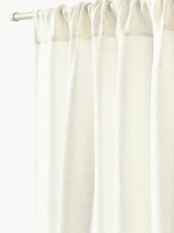 Westwing Collection Halbtransparente Gardine Harmony mit Tunnelsaum, 2 Stück