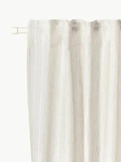 Westwing Collection Halbtransparente Gardine Birch mit Schlaufenband, 2 Stück