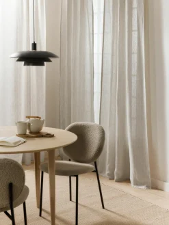 Westwing Collection Halbtransparente Gardine Birch mit Schlaufenband, 2 Stück