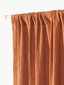 Westwing Collection Halbtransparente Musselin-Gardine Malvina mit Tunnelsaum, 2 Stück