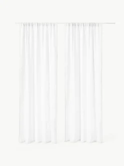 Westwing Collection Halbtransparente Musselin-Gardinen Malvina mit Tunnelsaum, 2 Stück