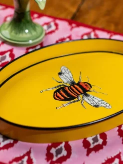Les Ottomans Handbedruckte Baumwoll-Tischsets Atahan, 4 Stück
