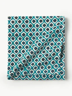Les Ottomans Handbedruckte Baumwoll-Tischdecke Sarp