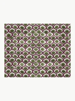 Les Ottomans Handbedruckte Baumwoll-Tischsets Azra, 4 Stück