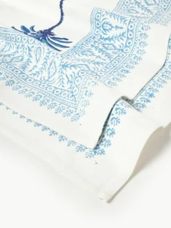 Les Ottomans Handbedruckte Baumwoll-Tischdecke The Palms