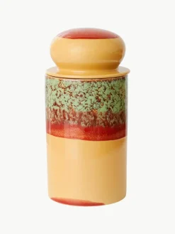 HKLIVING Handbemalte Aufbewahrungsdose 70's