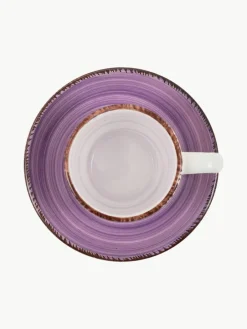 Villa D'Este Home Tivoli Handbemalte Espressotassen Baita mit Untertassen, 6er-Set
