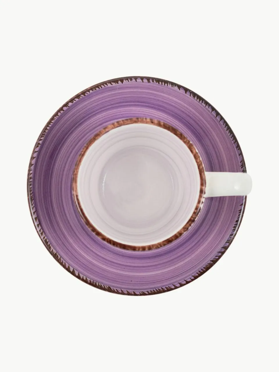 Villa D'Este Home Tivoli Handbemalte Espressotassen Baita mit Untertassen, 6er-Set