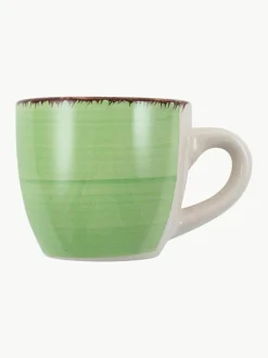 Villa D'Este Home Tivoli Handbemalte Espressotassen Baita mit Untertassen, 6er-Set