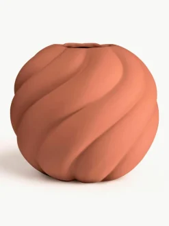 Cooee Design Handbemalte Keramik-Vase Twist Ball, H 20 cm