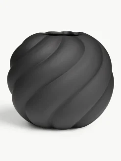 Cooee Design Handbemalte Keramik-Vase Twist Ball, H 20 cm