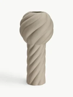 Cooee Design Handbemalte Keramik-Vase Twist Pillar, H 34 cm