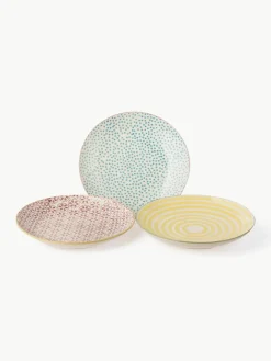 Bloomingville Handbemalte Kuchenteller Patrizia, 3er-Set