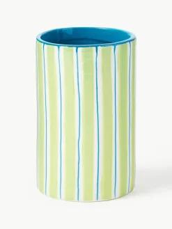 &k amsterdam Handbemalte Porzellan-Vase Ray, H 13 cm