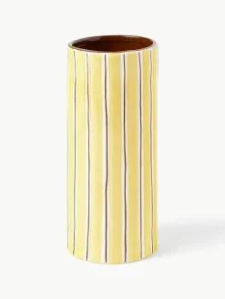 &k amsterdam Handbemalte Porzellan-Vase Ray, H 18 cm