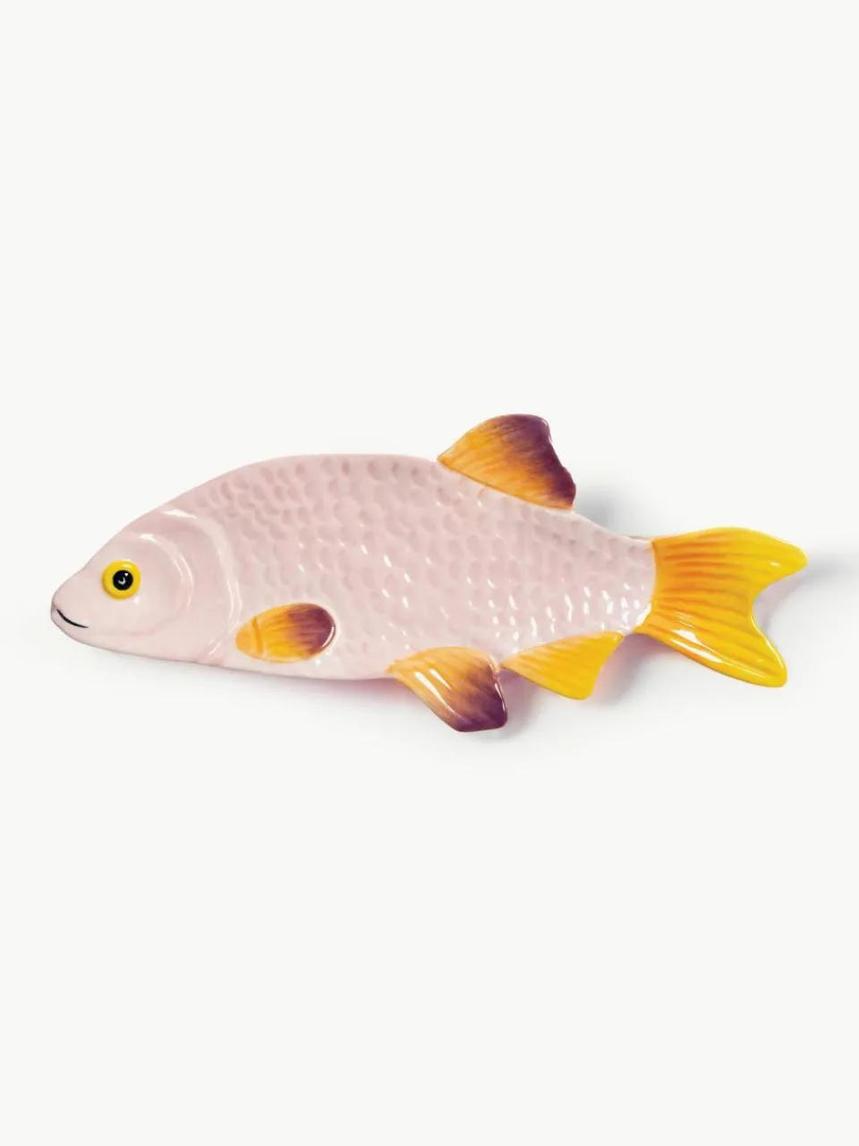 &k amsterdam Handbemalte Servierplatte Fish aus Dolomit