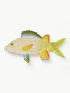 &k amsterdam Handbemalte Servierplatte Fish aus Dolomit