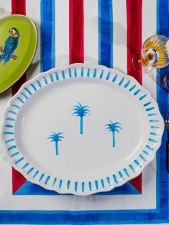 Les Ottomans Handbemalte Servierplatte The Palms