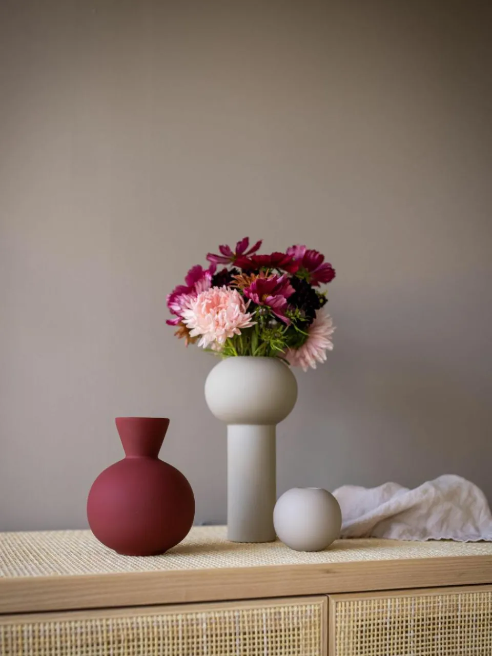 Cooee Design Handbemalte Vase Pillar, H 24 cm
