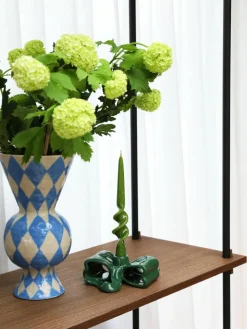 &k amsterdam Handbemalte Vase Rhombic, H 30 cm