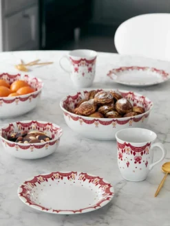 Bjørn Wiinblad Handbemalte Weihnachts-Frühstücksteller Guirlande, 4 Stück