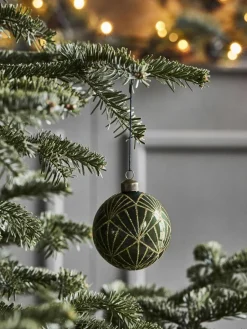House Doctor Handbemalte Weihnachtskugeln Bely, 4 Stück