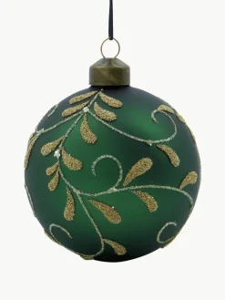 House Doctor Handbemalte Weihnachtskugeln Flori, 4 Stück