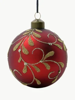 House Doctor Handbemalte Weihnachtskugeln Flori, 4 Stück