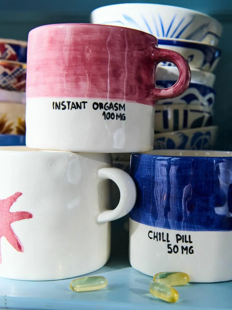 Anna + Nina Handbemalte XL Tasse Instant Pleasure