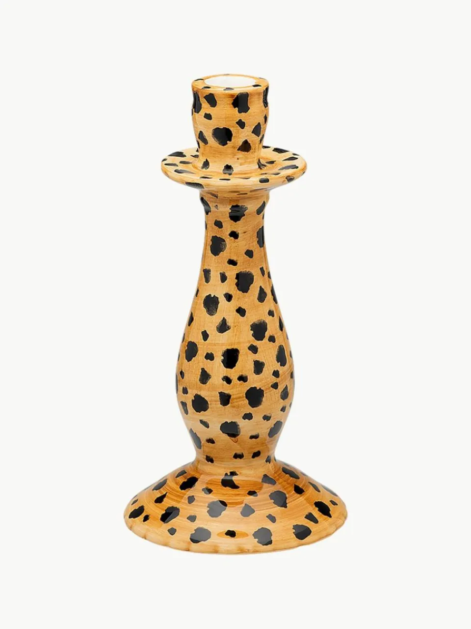 Anna + Nina Handbemalter Kerzenhalter Leopard