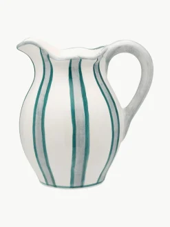 Anna + Nina Handbemalter Krug Powder Striped, 1.5 L