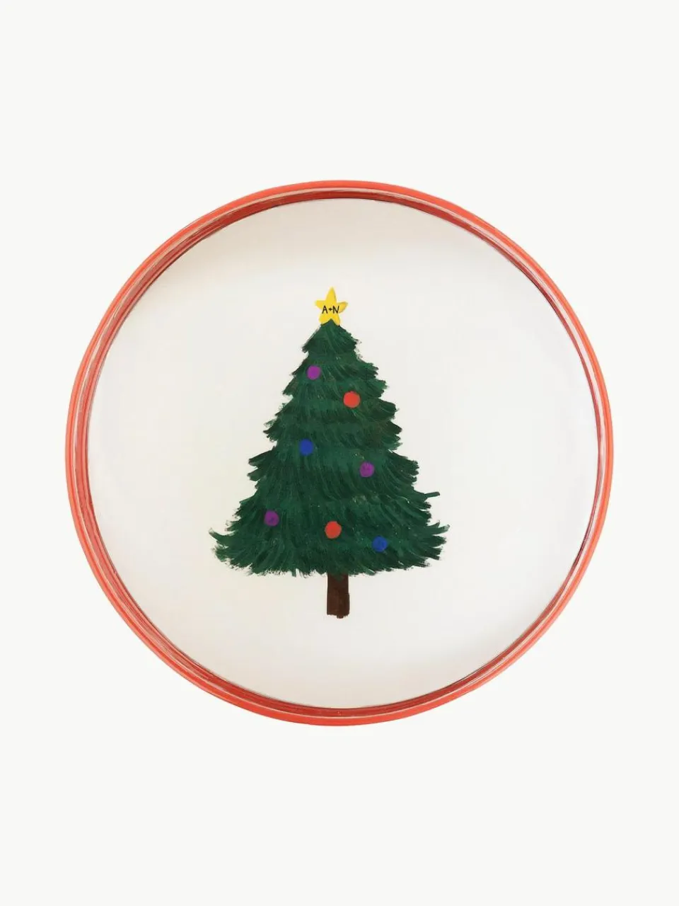 Anna + Nina Handbemaltes Deko-Tablett Christmas Tree