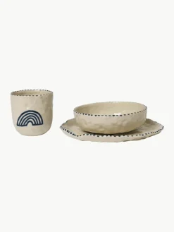 Kinder ferm LIVING Kids Handbemaltes Kindergeschirrset Naive, 3-tlg.